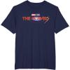 imageMarvel Studios The Marvels Official Movie Logo TShirtNavy Blue