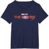 imageMarvel Studios The Marvels Official Movie Logo TShirtNavy Blue