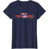imageMarvel Studios The Marvels Official Movie Logo TShirtNavy Blue