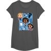imageMarvel Studios The Marvels Super Heroes and Flerkittens Cute TShirtAsphalt Grey