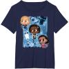 imageMarvel Studios The Marvels Super Heroes and Flerkittens Cute TShirtNavy Blue