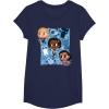 imageMarvel Studios The Marvels Super Heroes and Flerkittens Cute TShirtNavy Blue