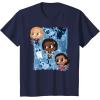 imageMarvel Studios The Marvels Super Heroes and Flerkittens Cute TShirtNavy Blue
