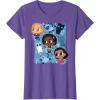 imageMarvel Studios The Marvels Super Heroes and Flerkittens Cute TShirtPurple Heather
