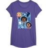 imageMarvel Studios The Marvels Super Heroes and Flerkittens Cute TShirtPurple Heather