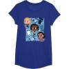 imageMarvel Studios The Marvels Super Heroes and Flerkittens Cute TShirtRoyal Blue