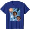 imageMarvel Studios The Marvels Super Heroes and Flerkittens Cute TShirtRoyal Blue