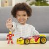 imageMarvel Super Hero Adventures Figure and Jetquarters Multipack 3 Action Figures and 3 Vehicles 5Inch Toys for Kids Ages 3 and Up Amazon ExclusiveVehicle Multipack