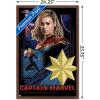 imageTrends International Marvel The Marvels  Captain Marvel Wall Poster 34L x 224W Premium Unframed VersionMahogany Framed Version