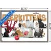 imageTrends International Marvel The Marvels  Flerkittens Wall Poster 34L x 224W Premium Unframed VersionBarnwood Framed Version