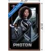 imageTrends International Marvel The Marvels  Photon Wall Poster 34L x 224W Premium Unframed VersionMahogany Framed Version