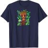 imageGuardians Of The Galaxy  Baby Groot Leaf TShirtNavy Blue