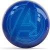 imageKR Strikeforce Marvel Avengers Blue Logo Undrilled Bowling Ball
