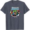 imageMarvel  Avengers Paper Rip TShirtHeather Blue