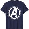 imageMarvel Avengers Endgame Logo Heroes and Legends TShirtNavy Blue