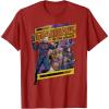 imageMarvel Guardians of the Galaxy Volume 3 Comic Style and Logo TShirtCranberry Red
