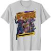 imageMarvel Guardians of the Galaxy Volume 3 Comic Style and Logo TShirtSilver Grey