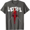 imageMarvel Studios Deadpool ampamp Wolverine Ladypool with Swords TShirtAsphalt Grey
