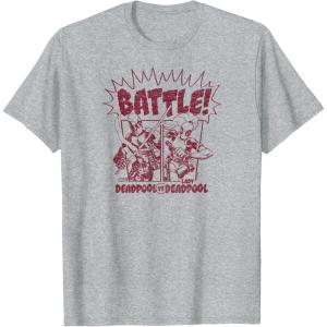 imageDeadpool  Deadpool vs Lady Deadpool TShirtHeather Grey