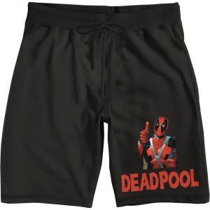 imageDeadpool Thumbs Up Marvel Universe Publishing Art Archive Mens Black Sleep Pajama ShortsBlack