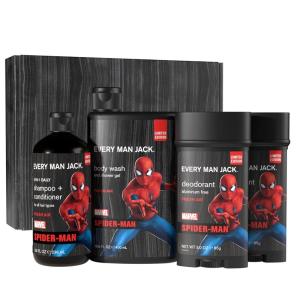 imageEvery Man Jack Deadpool Body Set  Perfect for Every Guy ampamp MarvelLover  Bath and Body Marvel Gift Set with Clean Ingredients ampamp Incredible Scents  Includes Body Wash Shampoo ampamp Deodorant 2PackFresh Air