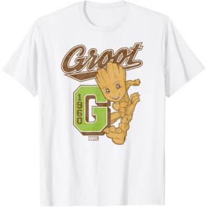 imageGuardians Of The Galaxy  Baby Groot Collegiate TShirtWhite