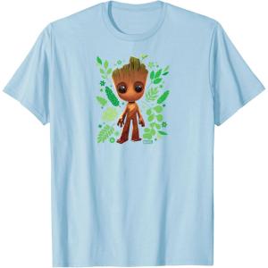 imageGuardians Of The Galaxy  Baby Groot Leaf TShirtBaby Blue