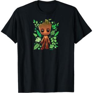 imageGuardians Of The Galaxy  Baby Groot Leaf TShirtBlack