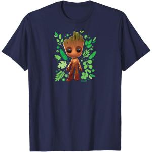 imageGuardians Of The Galaxy  Baby Groot Leaf TShirtNavy Blue