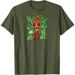 imageGuardians Of The Galaxy  Baby Groot Leaf TShirtOlive Green