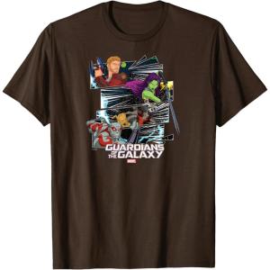 imageGuardians Of The Galaxy  Comic Panels TShirtBrown
