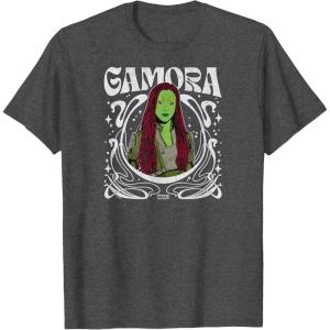 imageGuardians Of The Galaxy  Gamora Art Nouveau TShirtDark Heather Grey