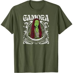 imageGuardians Of The Galaxy  Gamora Art Nouveau TShirtOlive Green