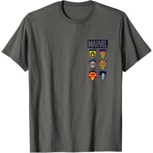 imageGuardians Of The Galaxy  Stacked Icons TShirtAsphalt Grey