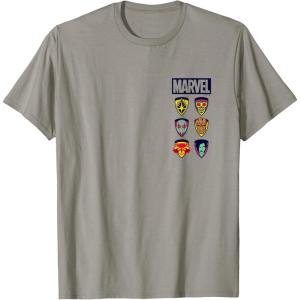 imageGuardians Of The Galaxy  Stacked Icons TShirtSlate Grey