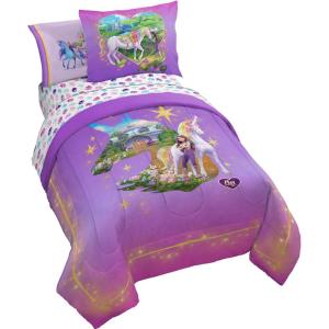 imageJay Franco Marvel Deadpool Queen Size Comforter Set  7 Piece Bedding Includes Sheet Set and Pillow Covers  Gray and Red Super Soft Cozy BeddingPurple  Unicorn Academy