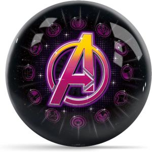 imageKR Strikeforce Marvel Avengers Logo with Characters Undrilled Bowling Ball