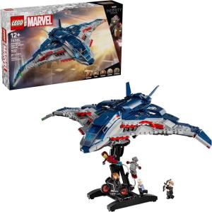 imageLEGO Marvel Avengers Age of Ultron Quinjet  Kids Toy for Boys and Girls Ages 12  Avengers Toy with 5 Marvel Action Figures  Collectible Decor ampamp Playset  Gift Idea for Birthdays  76325