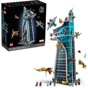 imageLEGO Marvel Avengers Tower Building Kit Detailed Recreation of The Iconic HQ Featuring Classic Movie Scenes 31 Figures and Authentic Accessories Gift for Marvel Fans and ModelMakers 76269