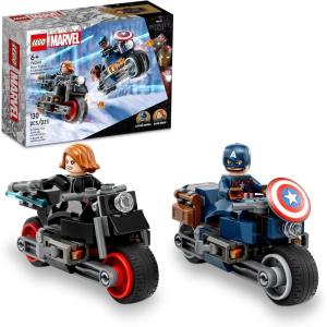 imageLEGO Marvel Black Widow ampamp Captain America Motorcycles 76260 Buildable Marvel Toy for Kids Ages 68 Marvel Playset Based on the Avengers Age of Ultron Movie with a Captain America Bike ampamp 2 Minifigures