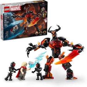 imageLEGO Marvel Thor vs Surtur Construction Figure Buildable Thor Super Hero Toy for Kids Marvel Action Figure Playset with 3 Minifigures Marvel Gift for Boys and Girls Ages 8 and Up 76289