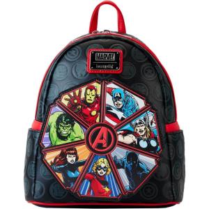 imageLoungefly Backpack Marvel  Avengers 60th Anniversary  Backpack  Marvel Comics  Cute Collectable Bag  Gift Idea  Official Merchandise  for Boys Girls Men and WomenLoungefly Avengers CollectionMinibackpack