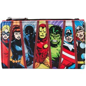 imageLoungefly Backpack Marvel  Avengers 60th Anniversary  Backpack  Marvel Comics  Cute Collectable Bag  Gift Idea  Official Merchandise  for Boys Girls Men and WomenLoungefly Avengers CollectionWallet