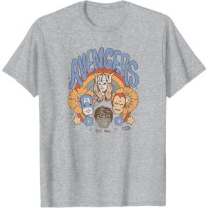 imageMarvel  Avengers Floral TShirtHeather Grey