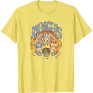 imageMarvel  Avengers Floral TShirtLemon Yellow