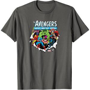 imageMarvel  Avengers Paper Rip TShirtAsphalt Grey