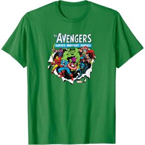 imageMarvel  Avengers Paper Rip TShirtKelly Green