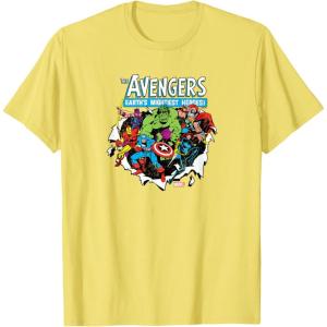imageMarvel  Avengers Paper Rip TShirtLemon Yellow