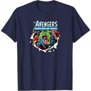 imageMarvel  Avengers Paper Rip TShirtNavy Blue