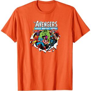 imageMarvel  Avengers Paper Rip TShirtOrange